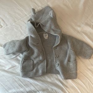 Baby Gap iconic cardigan with hood like new